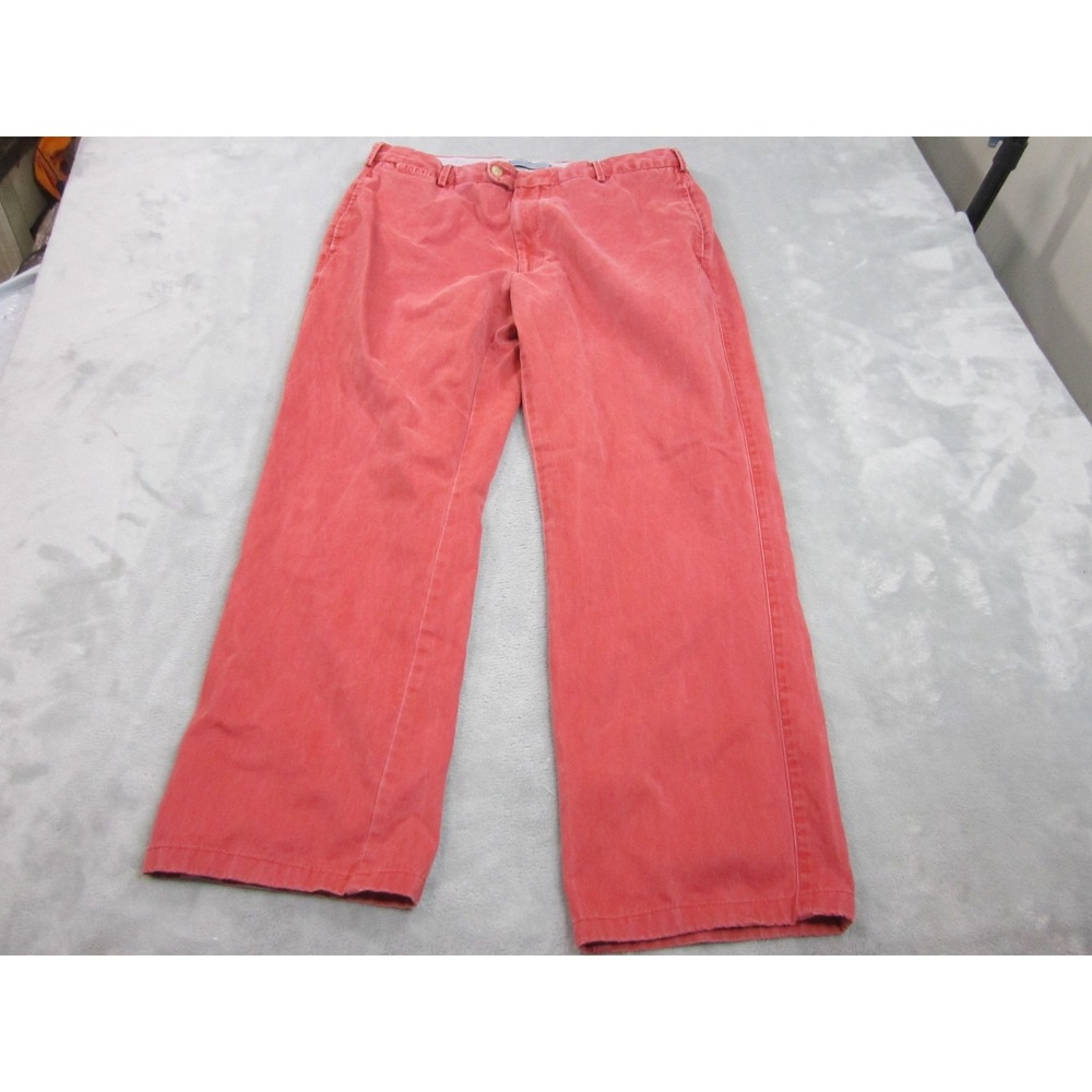 Peter Millar Pants Mens 36x30 Pink Pima Cotton Chino Straight Leg Casual